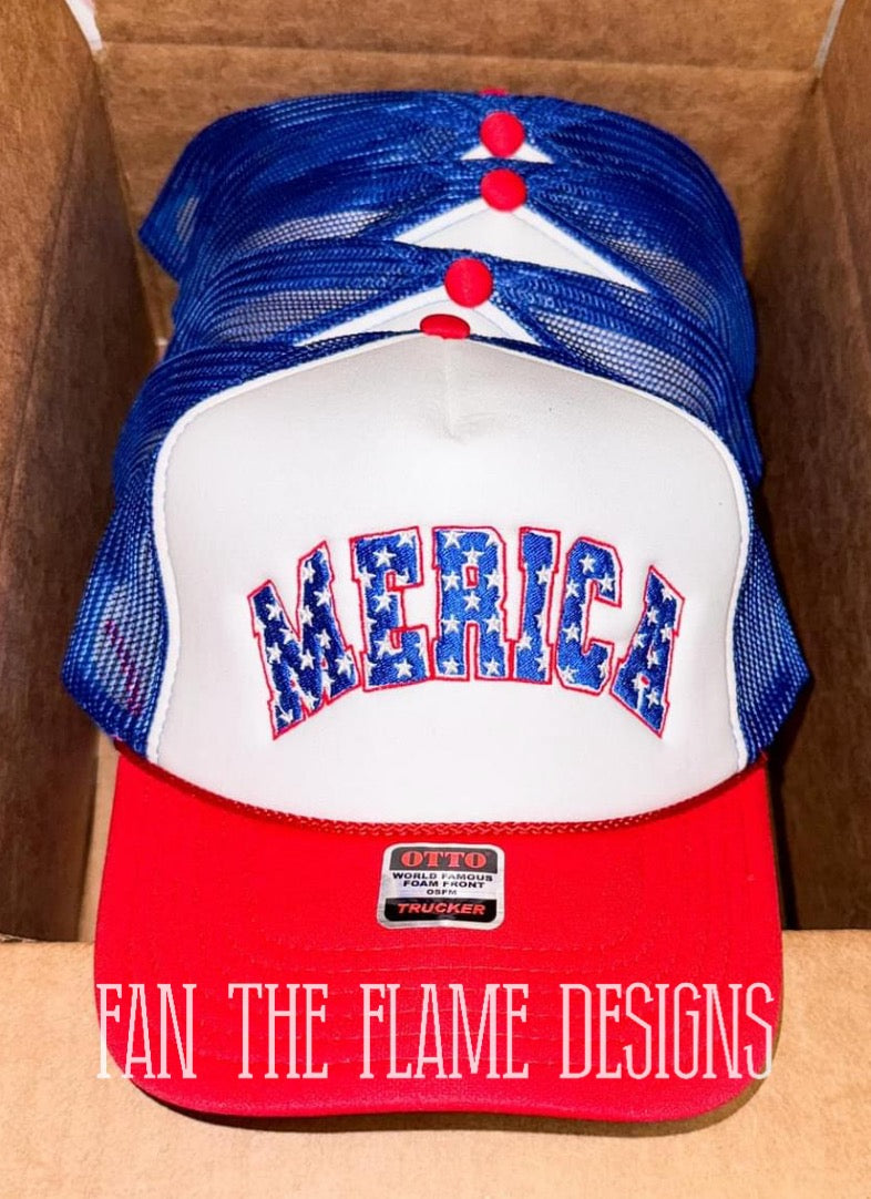 ‘Merica Embroidery Trucker Hat