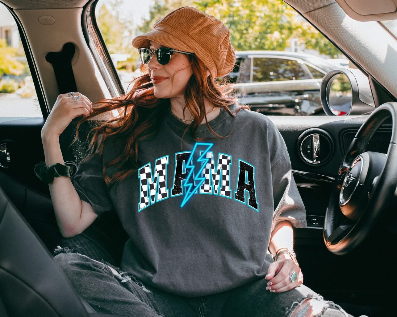 Mama lightning bolt tee/tank