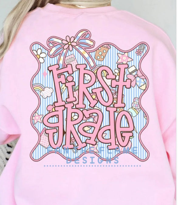 Seersucker frame Grade Levels tee/tank