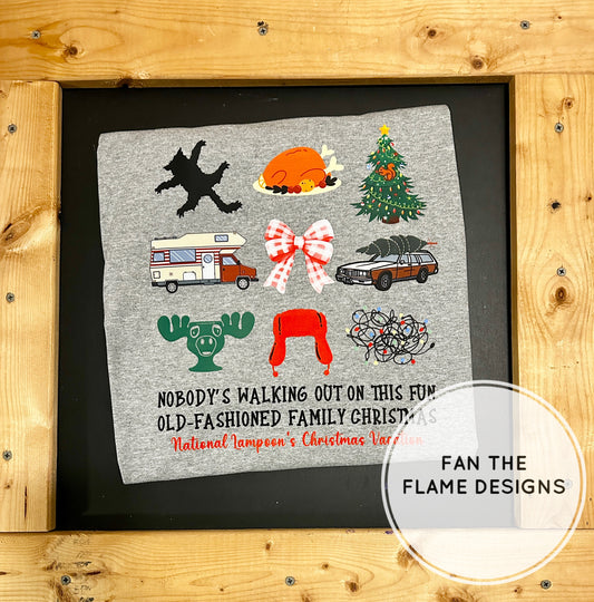 Nobody’s walking out on this fun old fashioned Family Christmas Short/Long/Sweatshirt