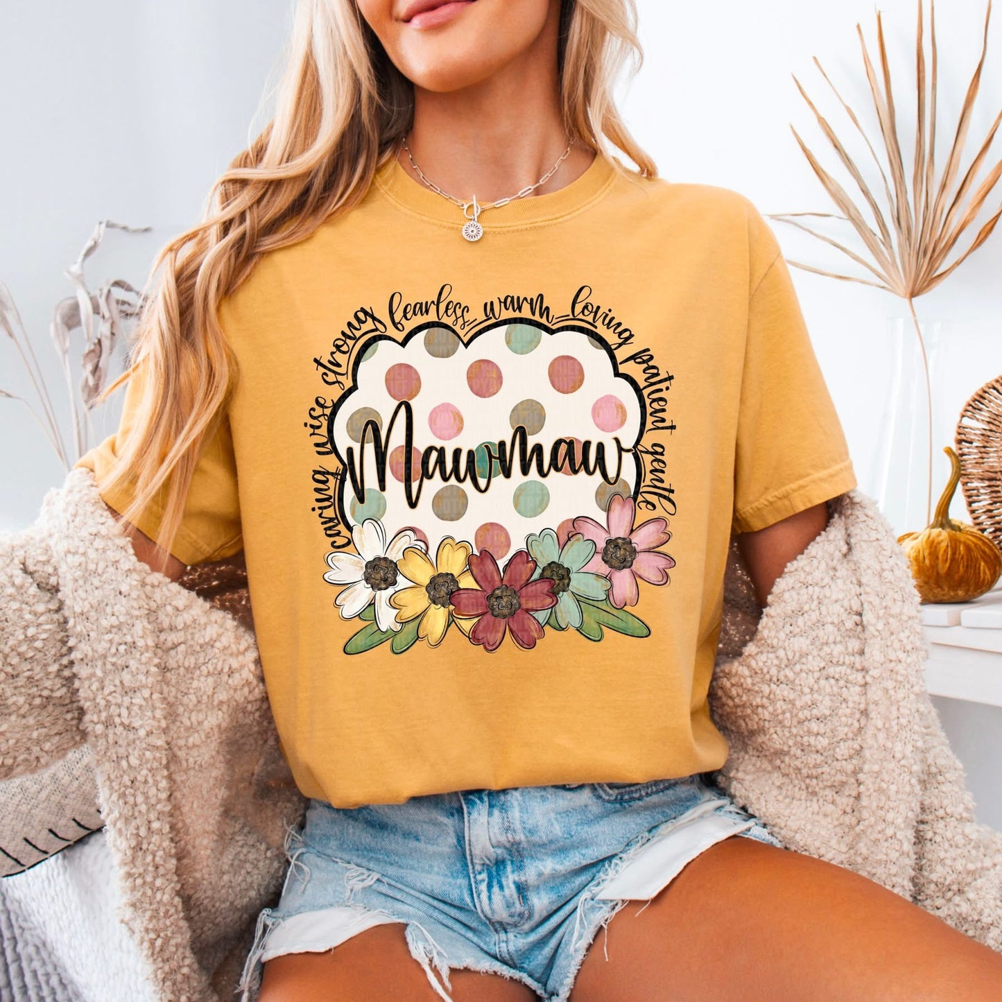 Flower & Polka Dot Names tee/sweatshirt