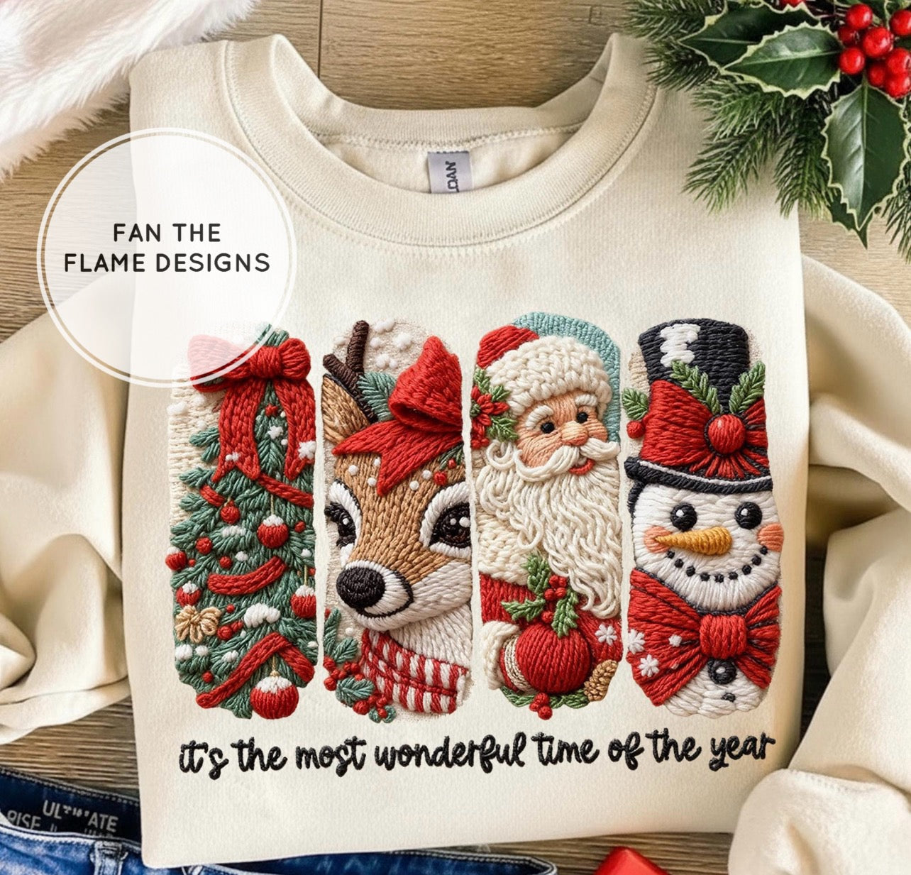 The most wonderful time of the year faux yarn Short/Long/Sweatshirt