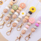 Daisy Silicone Beaded Name Tag Snap Lanyard