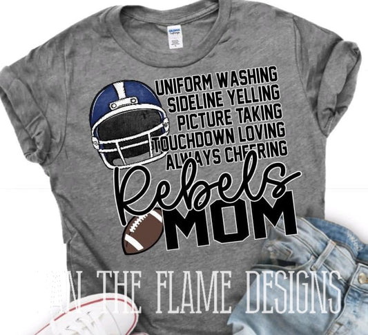 Rebels Football Mom tee/sweatshirt