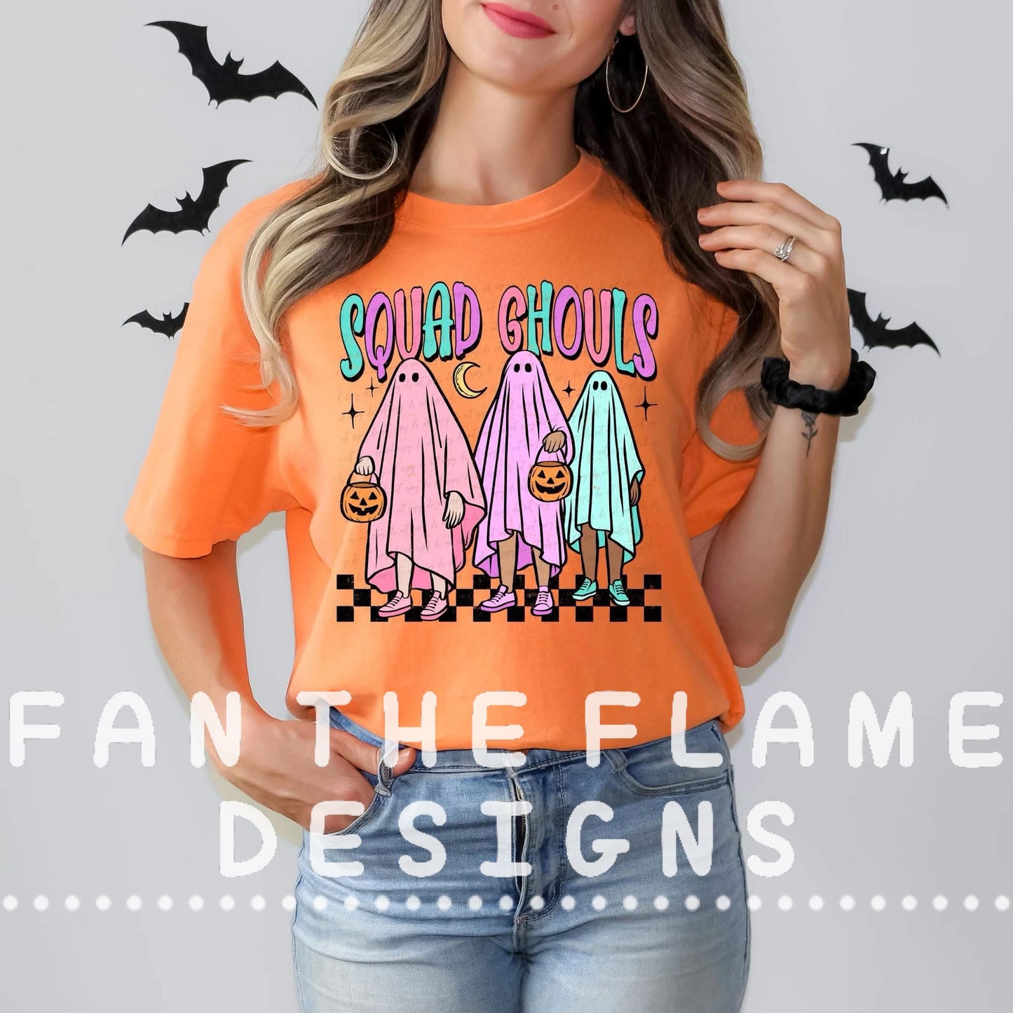 Squad Ghouls Checkered Ghosts Tee/Sweatshirt