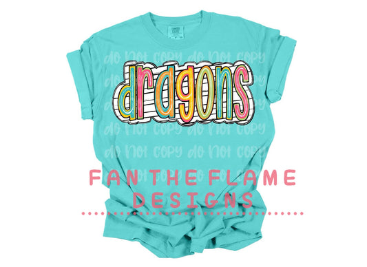 Colorful Scribble Striped Mascots tee/sweatshirt