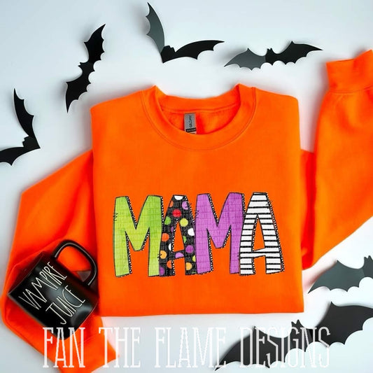 Mama halloween font tee/sweatshirt