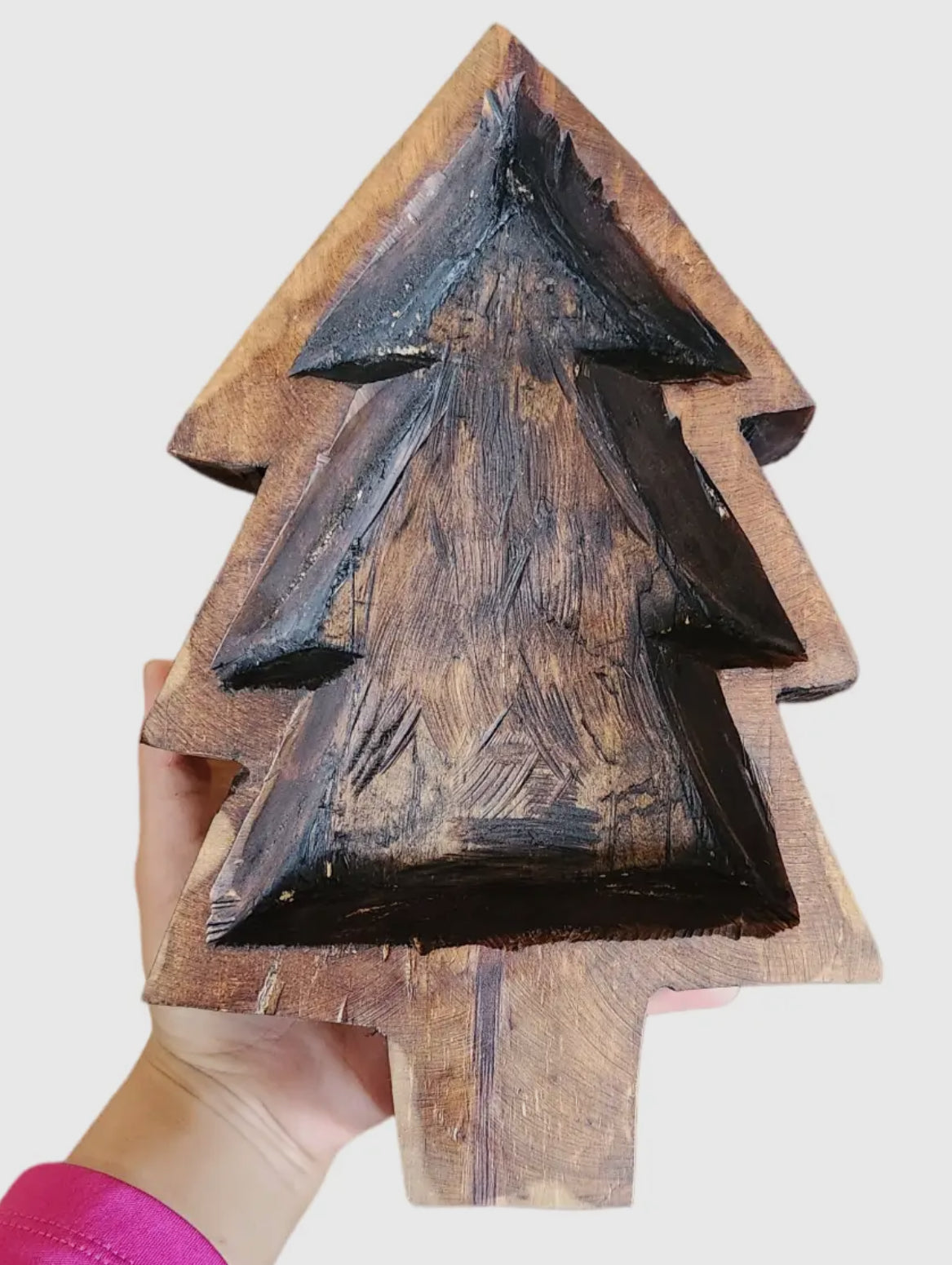 Handmade Christmas Tree Dough Bowl