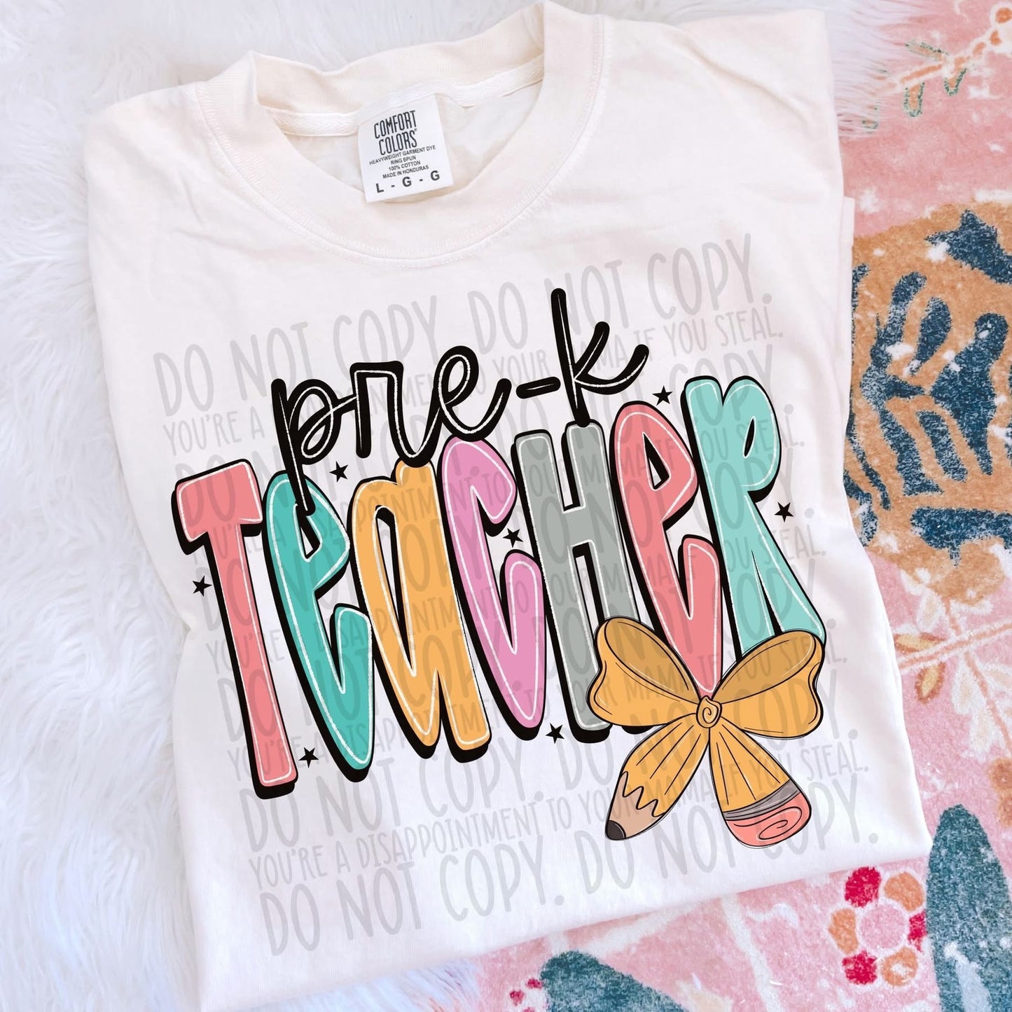 Teacher pencil bow tee/sweatshirt