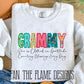 She is Clothed - patterned faux embroidery tee/sweatshirt