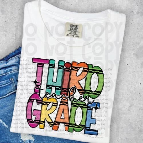 All Grade Level Teacher crayon tee/sweatshirt