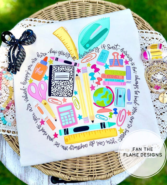 School Supply Affirmation Apple