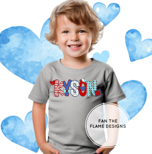 Personalized Valentine Alpha Short/Long/Sweatshirt