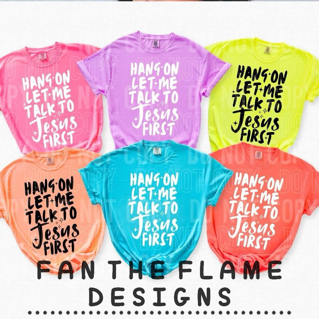 Hang on let me talk to Jesus first tee/tank