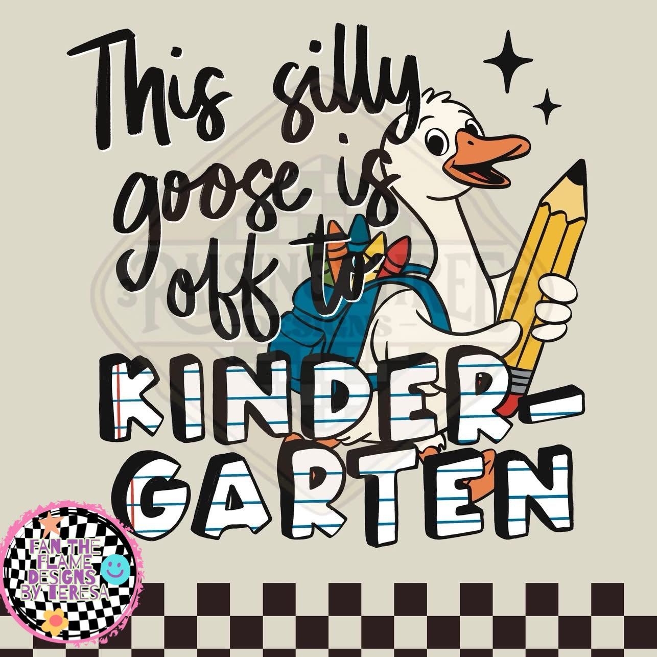 Silly Goose goes to school tee