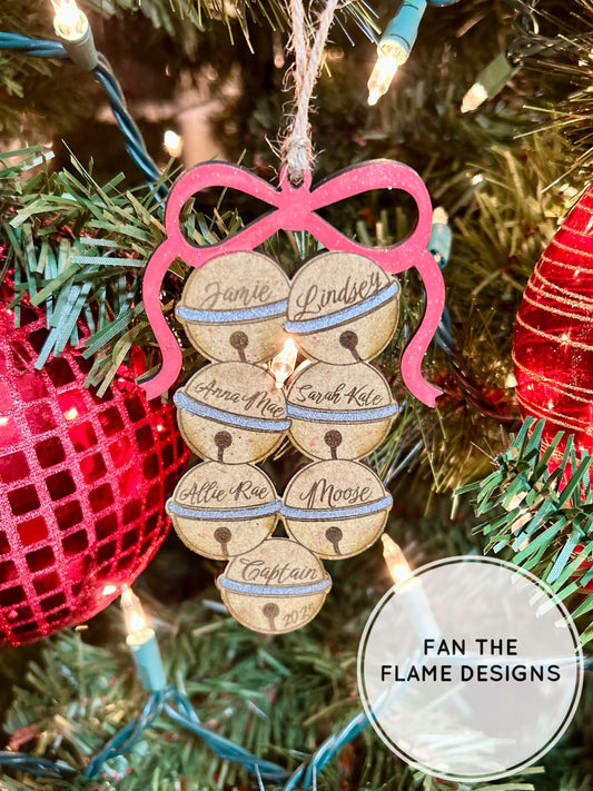 Personalized Family Bell Ornament