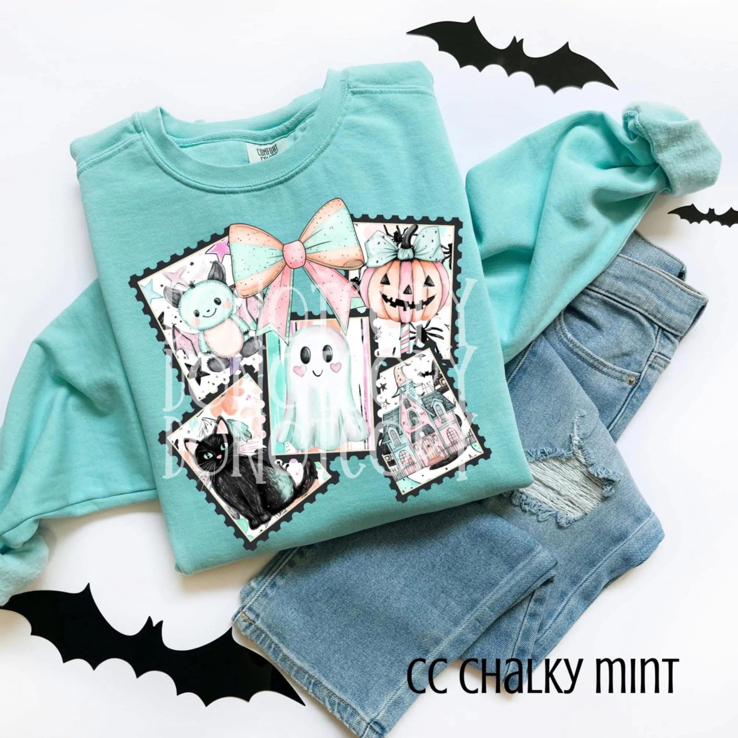 Pastel Halloween Stamps with ghost and border Tee/Sweatshirt