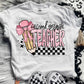Teacher pink with polka dots tee/sweatshirt