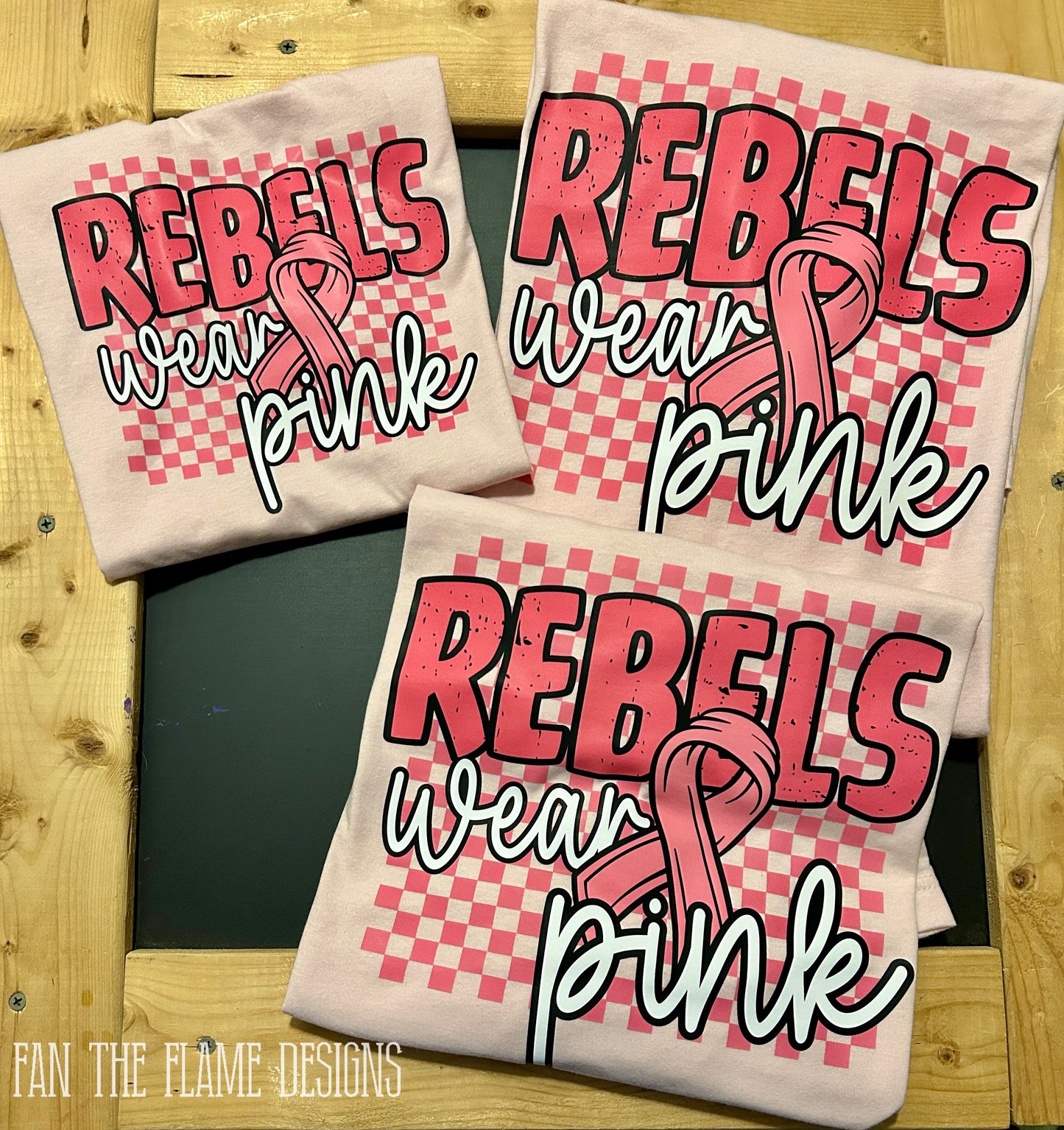 Rebels Wear Pink Checkered tee/sweatshirt