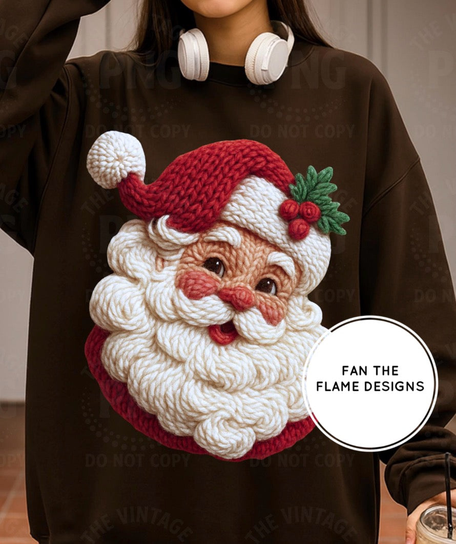 3d Knitted Santa Short/Long/Sweatshirt