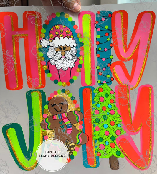 Holly Jolly with Santa Short/Long/Sweatshirt