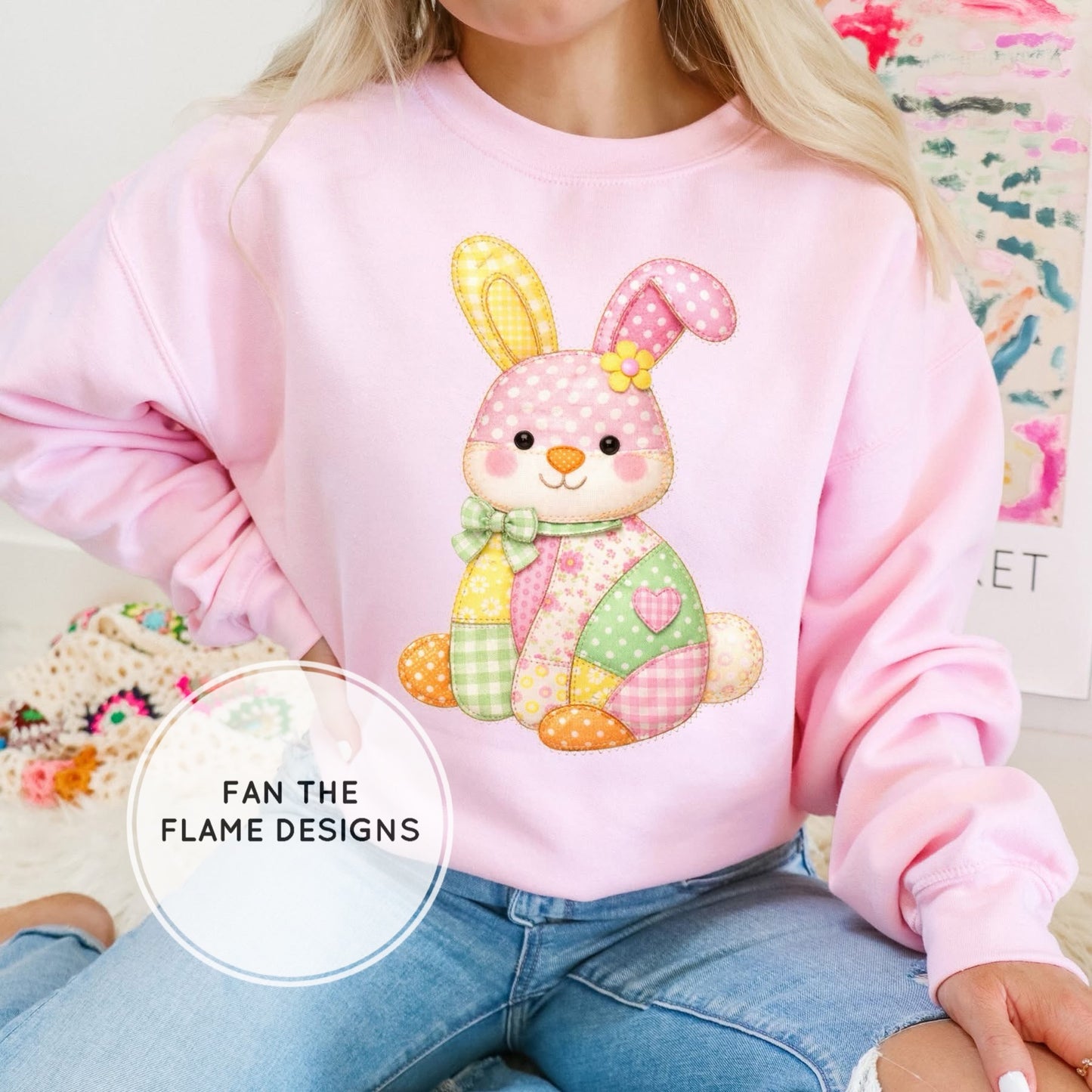 Quilted Style Spring Tone Patchwork Short/Long/Sweatshirt