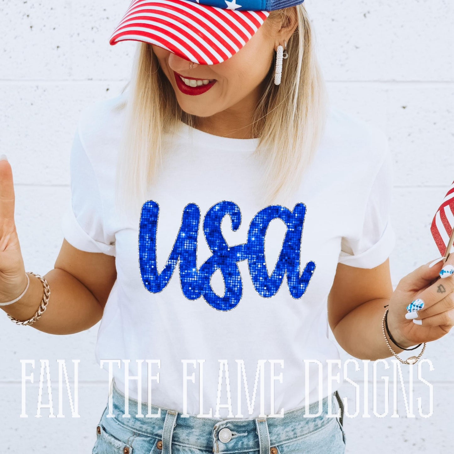 Glitter USA tee/sweatshirt