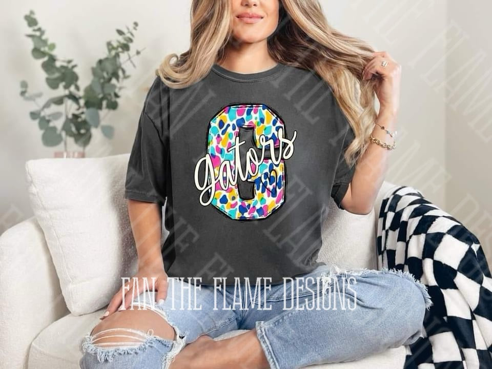 Colorful Leopard Letter Mascots tee/sweatshirt