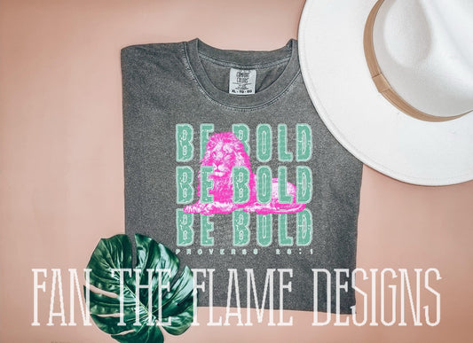 Be bold stacked pink lion tee/sweatshirt