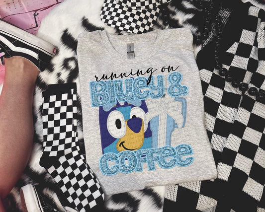 Bluey and Coffee tee