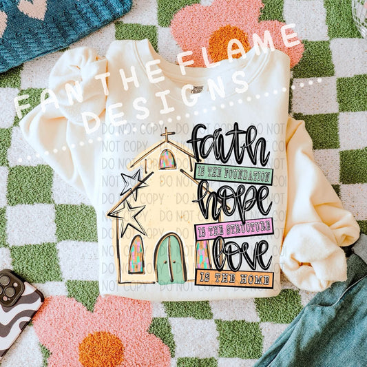 Faith hope love church tee/sweatshirt