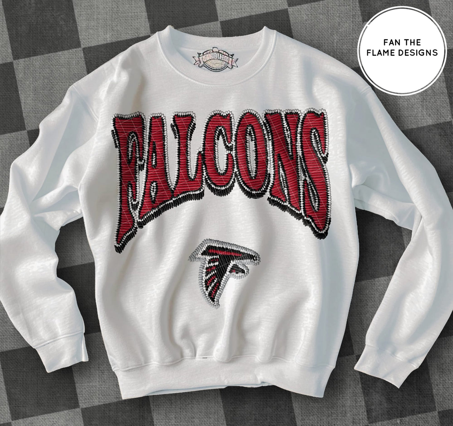 Faux Patch Football Team tee/sweatshirt