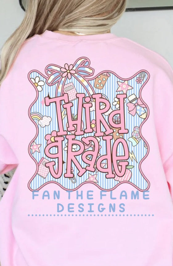 Seersucker frame Grade Levels tee/tank