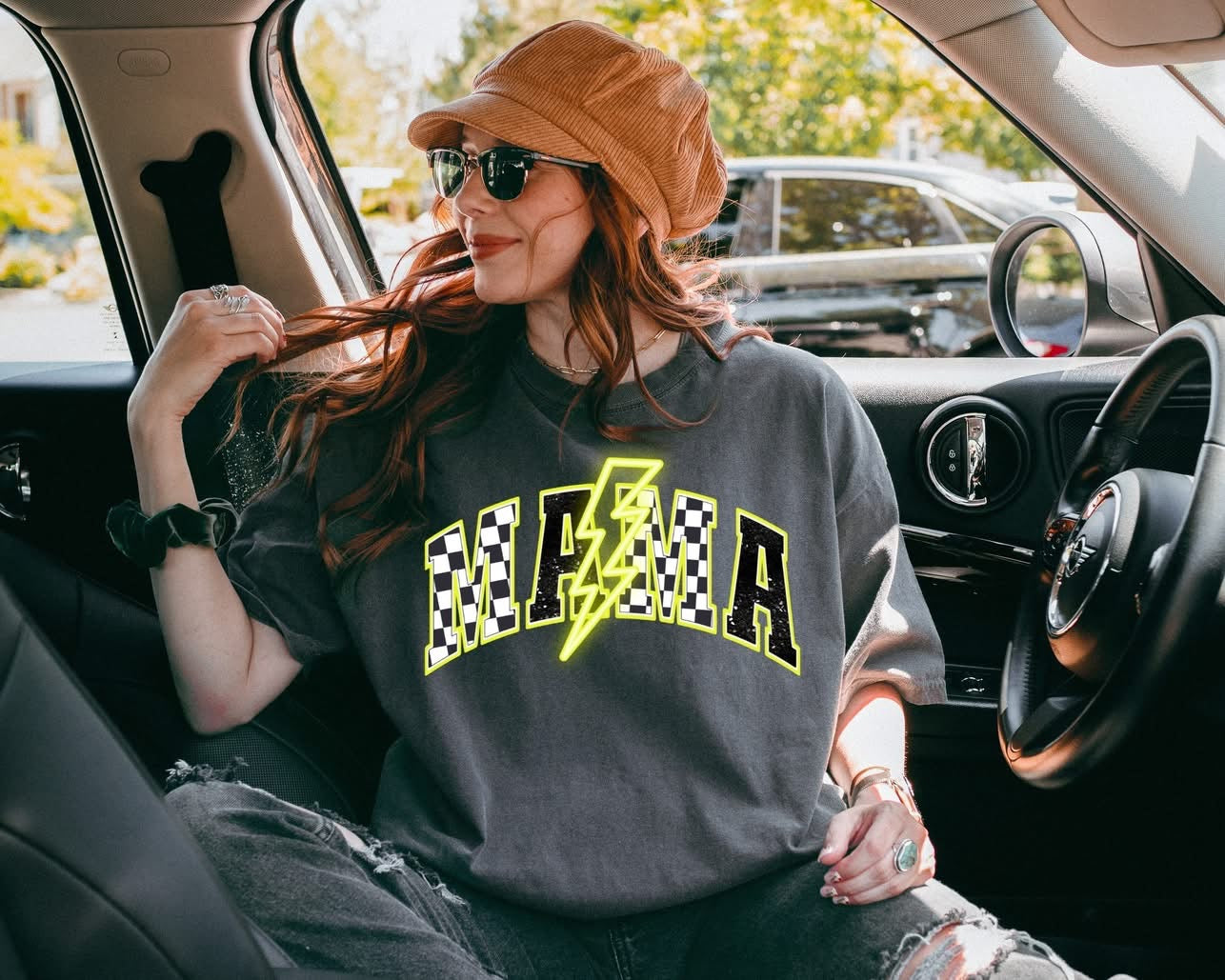 Mama lightning bolt tee/tank