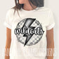 Mascot lightning bolt circle tee/sweatshirt