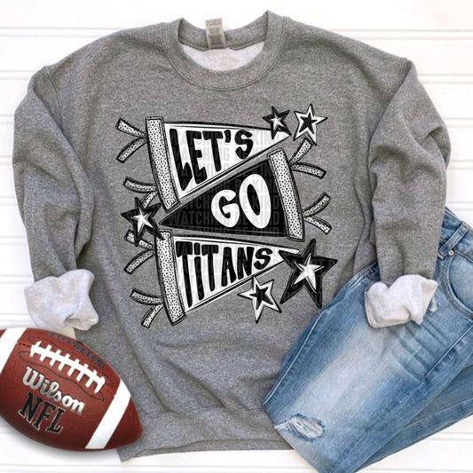 Lets go (TEAM) pendant flag tee/tank