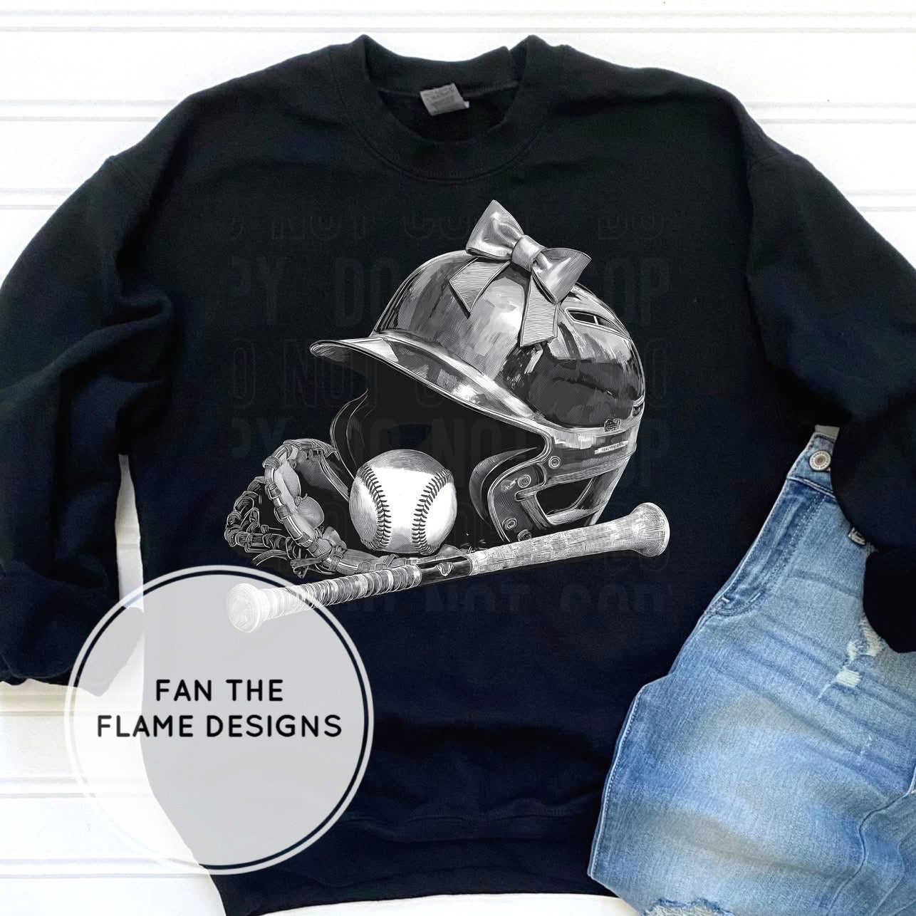 Softball Gear with bow Short/Long/Sweatshirt