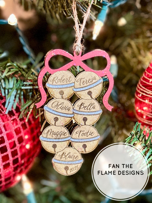 Personalized Family Bell Ornament