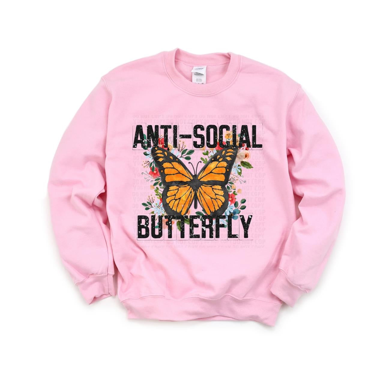 Anti Social Butterfly tee/sweatshirt