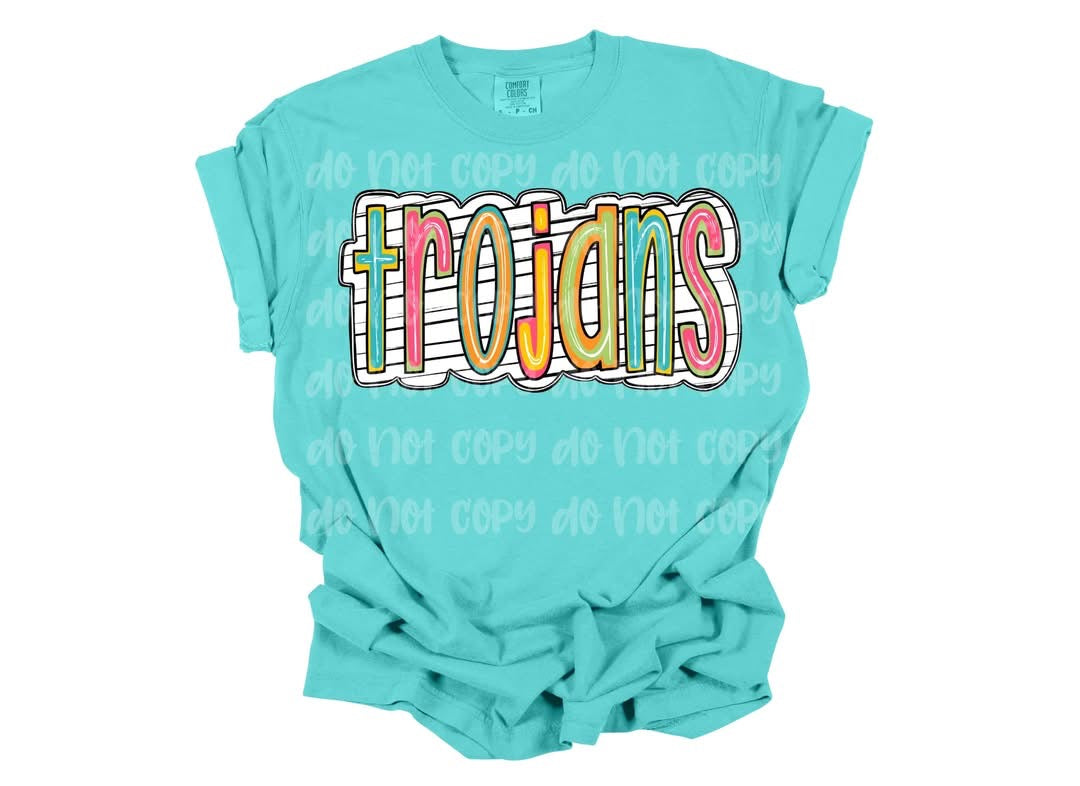 Colorful Scribble Striped Mascots tee/sweatshirt