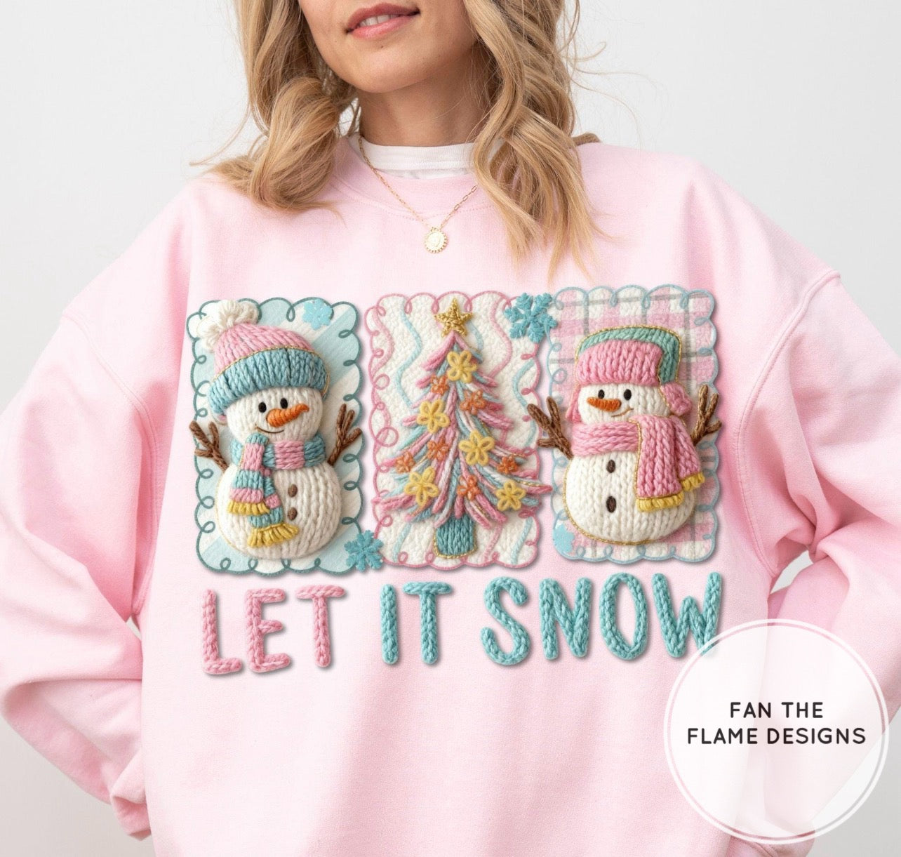Faux Yarn Let It Snow Short/Long/Sweatshirt