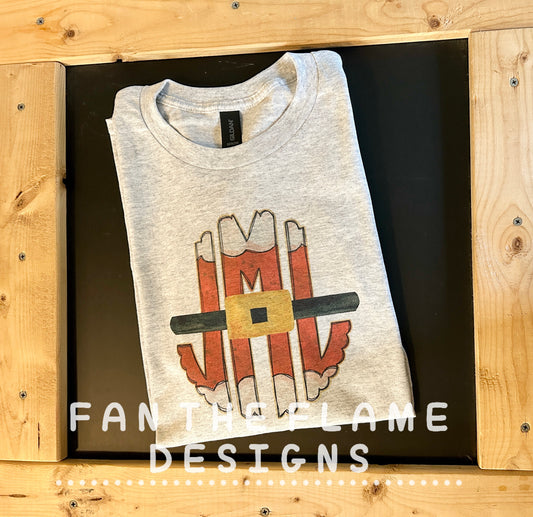 Santa Monograms tee/sweatshirt