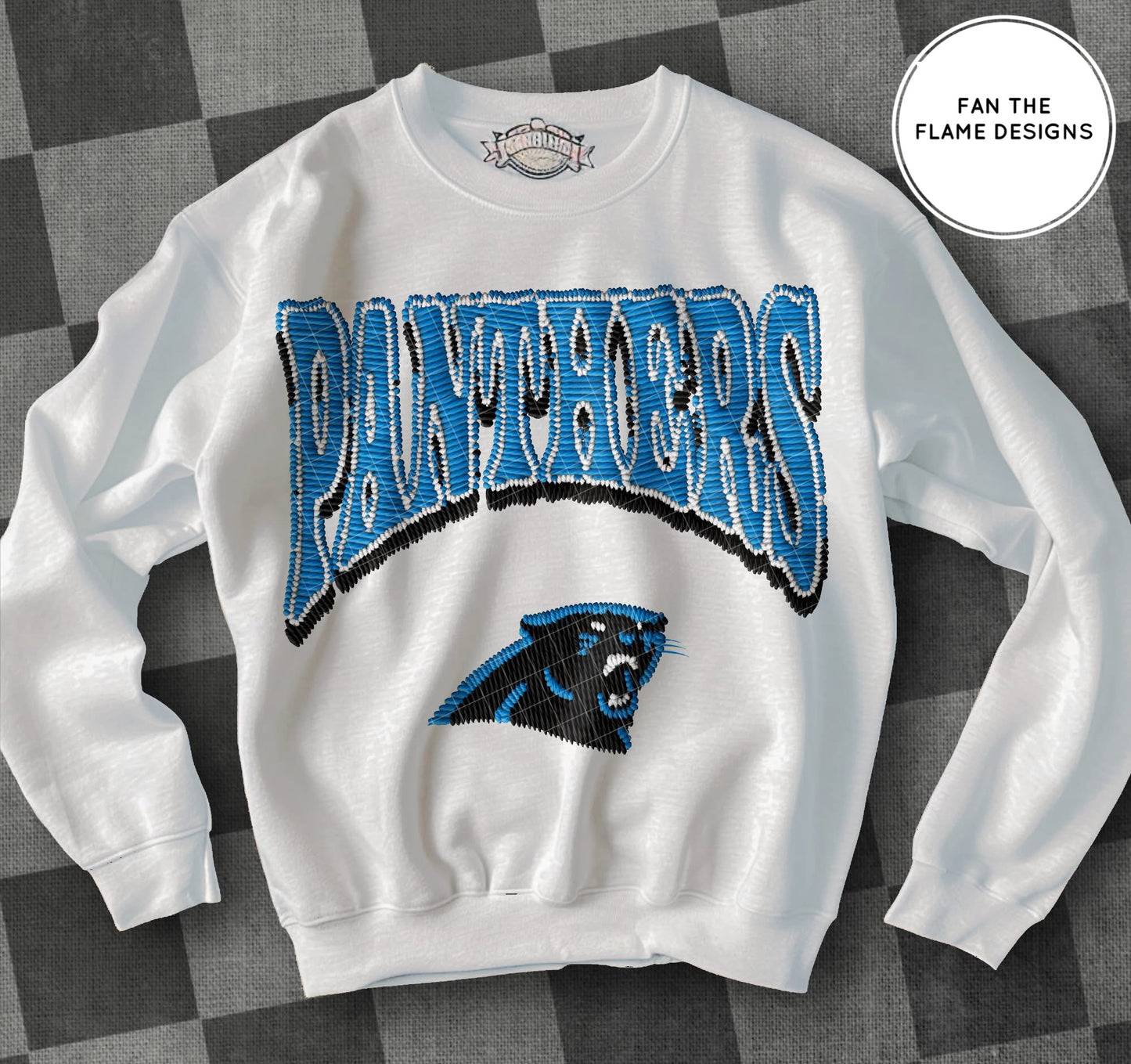 Faux Patch Football Team tee/sweatshirt
