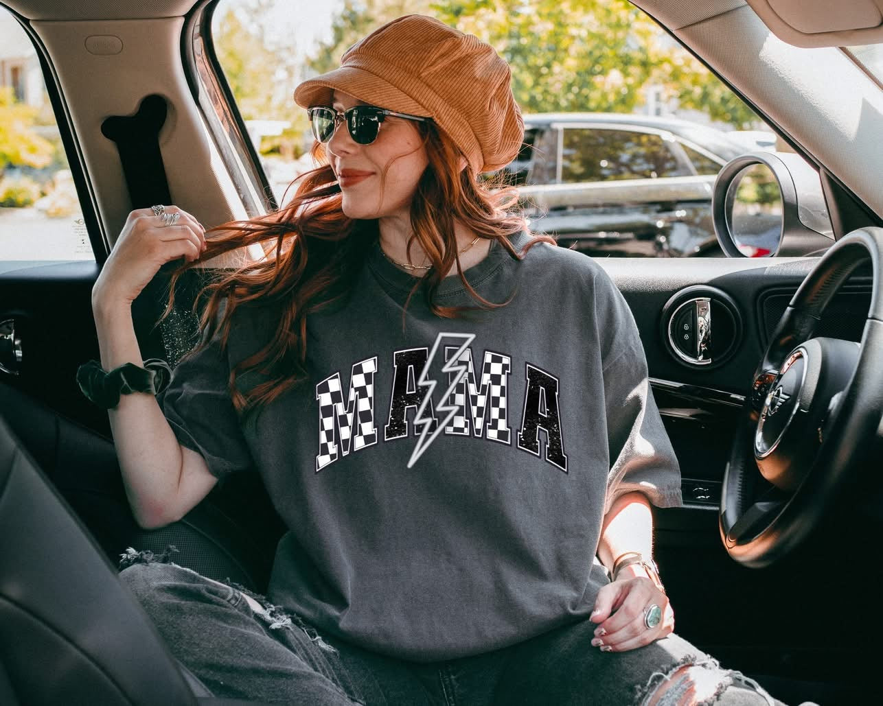 Mama lightning bolt tee/tank