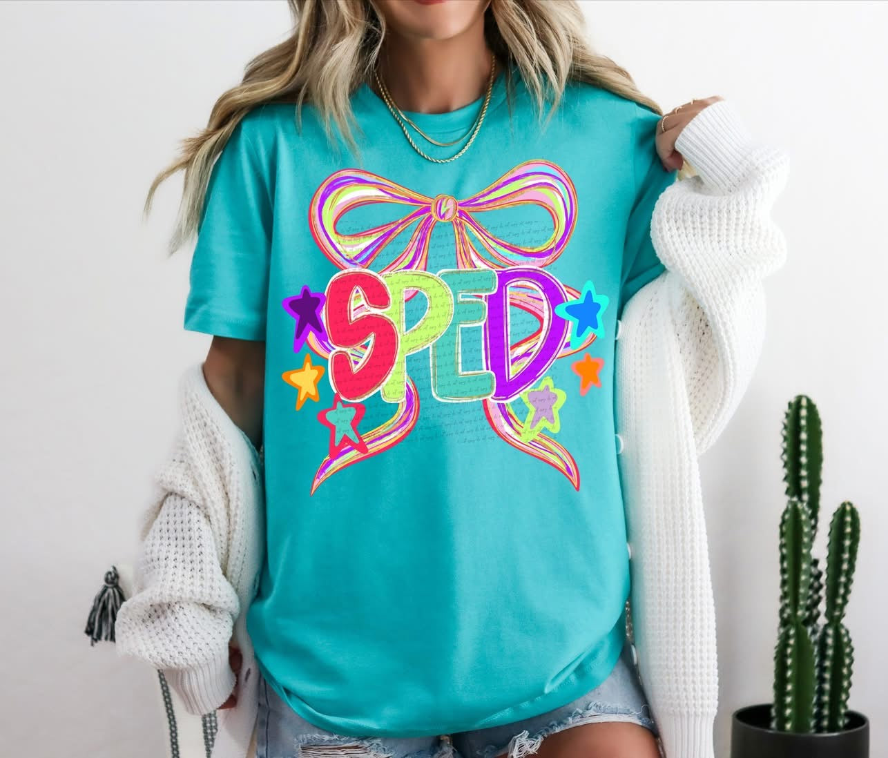 Grade Levels colorful with bow tee/tank