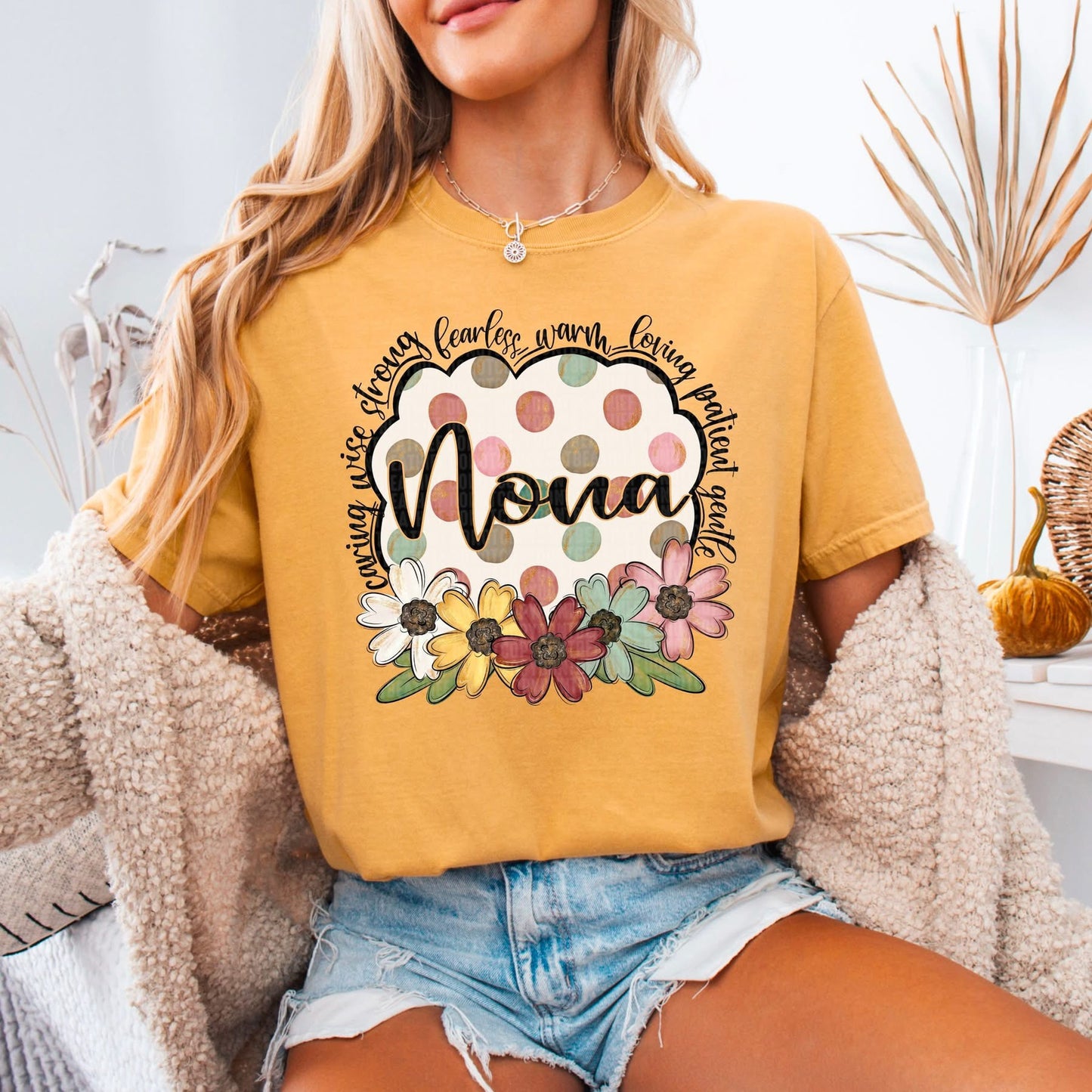 Flower & Polka Dot Names tee/sweatshirt