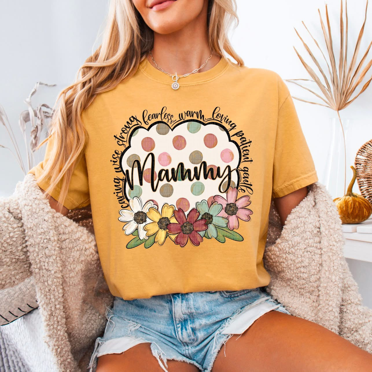 Flower & Polka Dot Names tee/sweatshirt