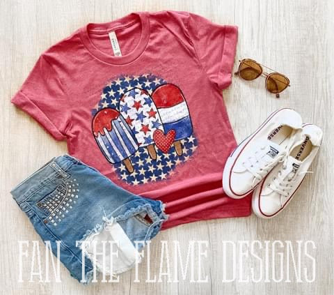 Patriotic Popsicles Trio tee/sweatshirt