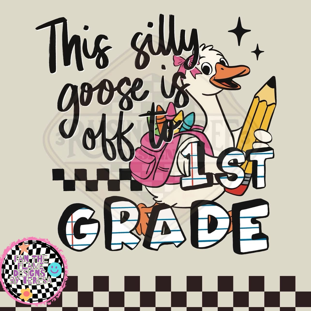 Silly Goose goes to school tee