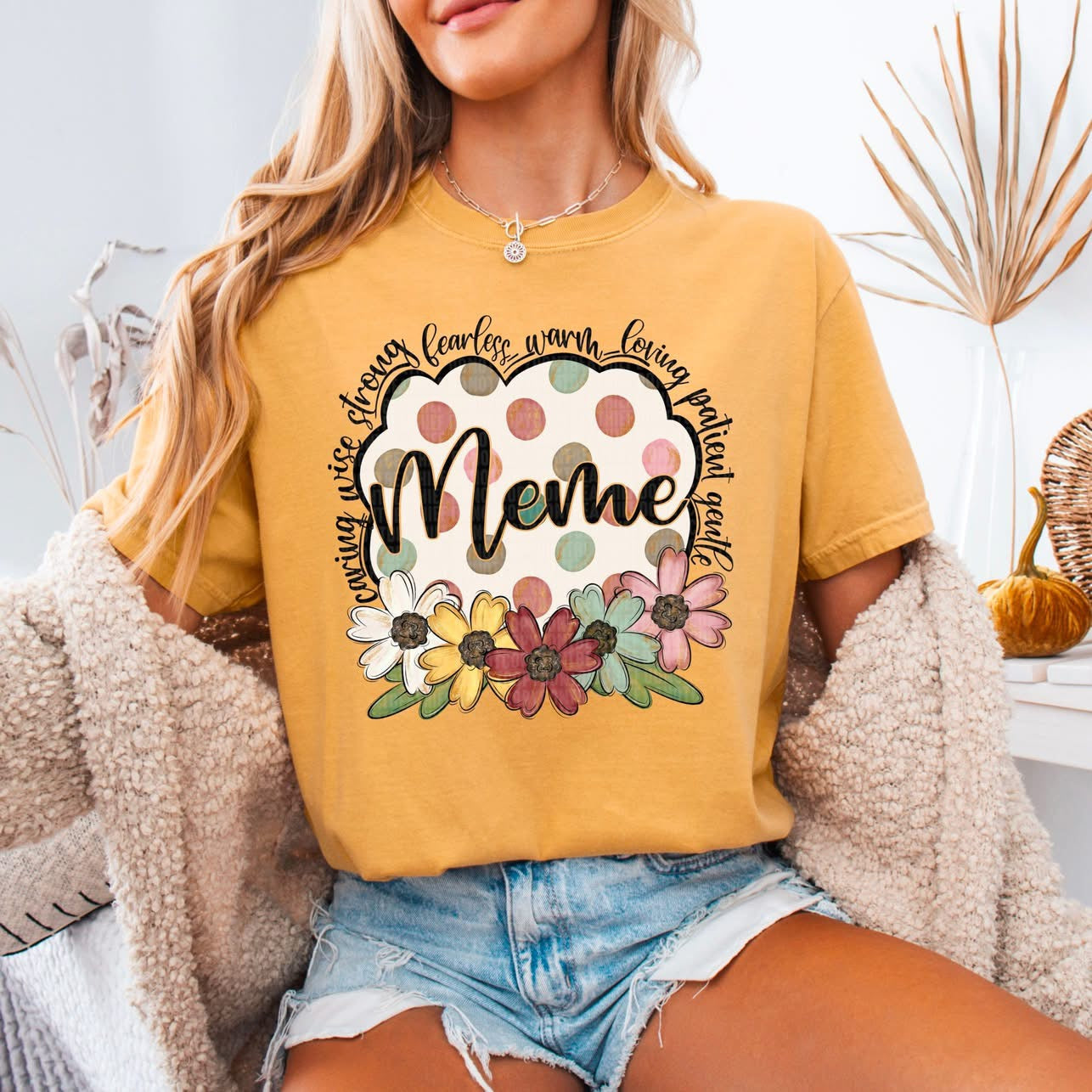 Flower & Polka Dot Names tee/sweatshirt